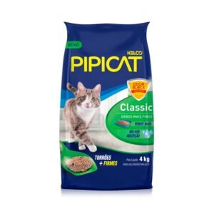 Areia Higiênica Pipicat Classic 4Kg